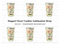 Floral Tumbler Clipart Bundle