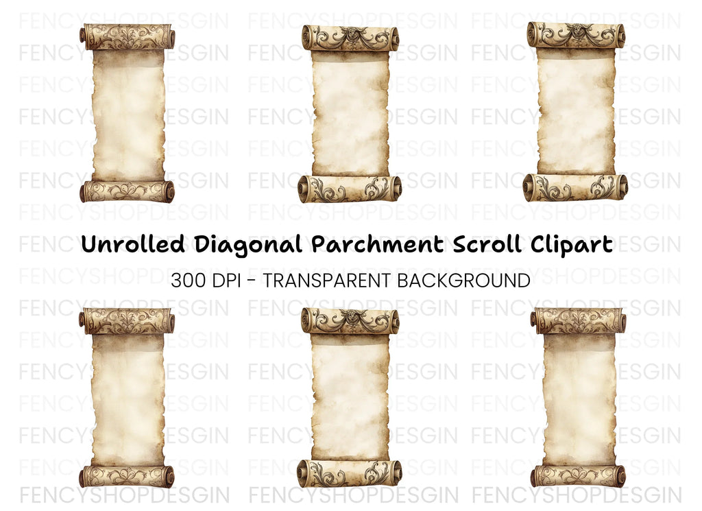 Ornate Scrolls Clipart Bundle