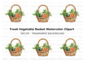 Fresh Harvest Basket Clipart Bundle
