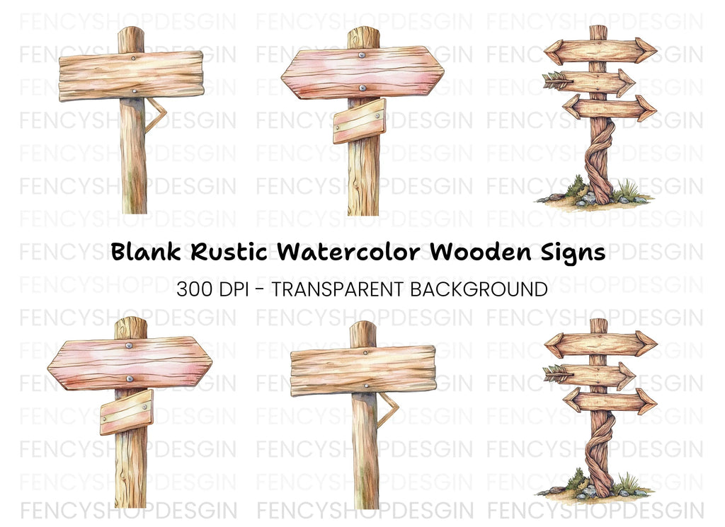Wooden Signpost Clipart Bundle