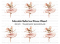 Cute Ballerina Mouse Clipart Bundle