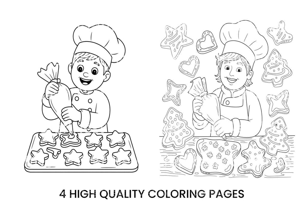 Baking Cookiesfor Kids Coloring Books