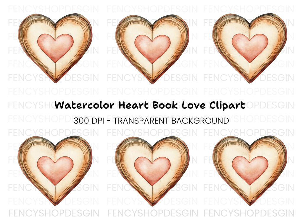Heart Book Clipart Bundle