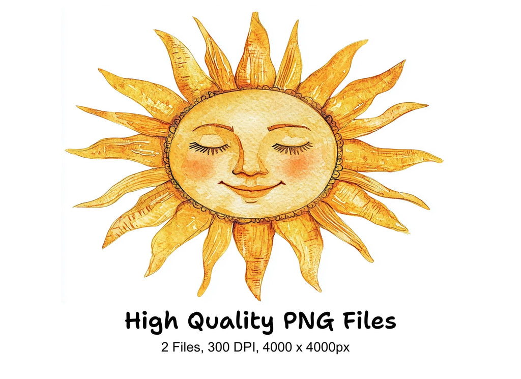 Sun Faces Clipart Bundle