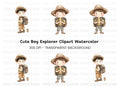 Cute Boy Explorer Clipart Bundle