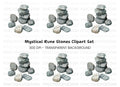 Stacked Rune Stones Clipart Bundle