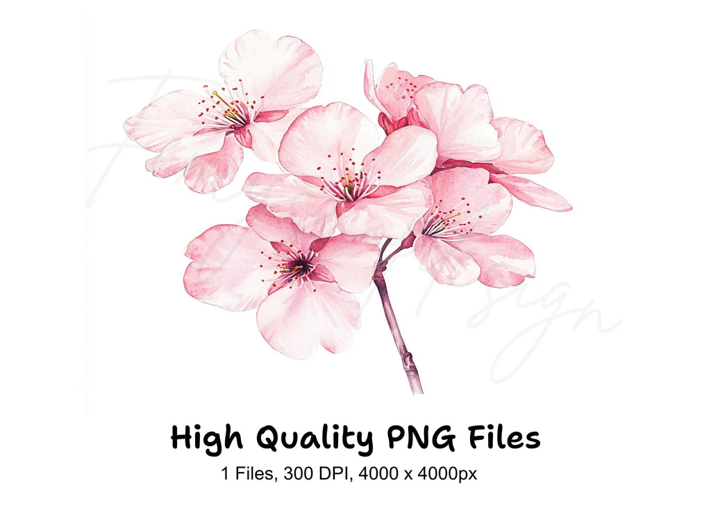 Cherry Blossom Clipart Bundle