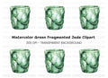 Green Marble Texture Cup Clipart Bundle