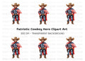 American Cowboy Superhero Clipart Bundle