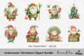 Mermaid Christmas Tree Clipart Bundle