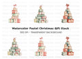 Stacked Christmas Presents Clipart Bundle