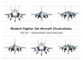 Military Fighter Jets Clipart Bundle