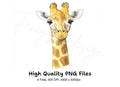 Cute Giraffe Faces Clipart Bundle