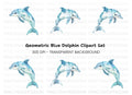 Geometric Dolphin Clipart Bundle