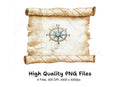 Vintage Scroll Maps Clipart Bundle