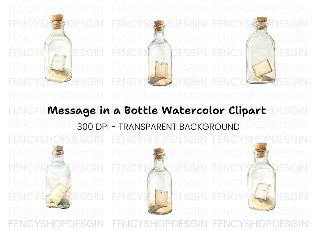 Message in a Bottle Clipart Bundle