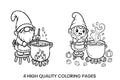 Gnomes Cooking Outdoors Coloring Books