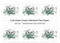 Cute Koala Couple Love Clipart Bundle
