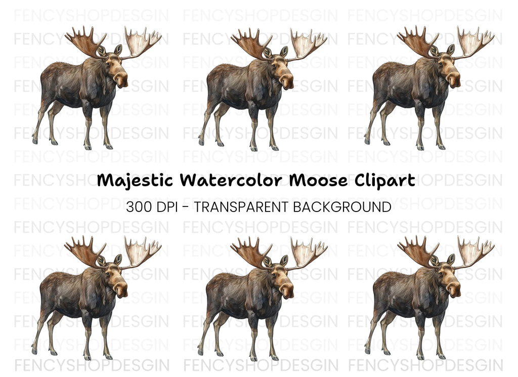 Majestic Moose Clipart Bundle