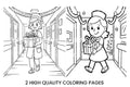 Christmas Nurse Hospital Coloring Books