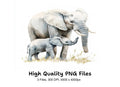 Cute Elephant Mother and Baby Clipart Bundle
