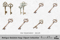 Antique Skeleton Keys Clipart Bundle