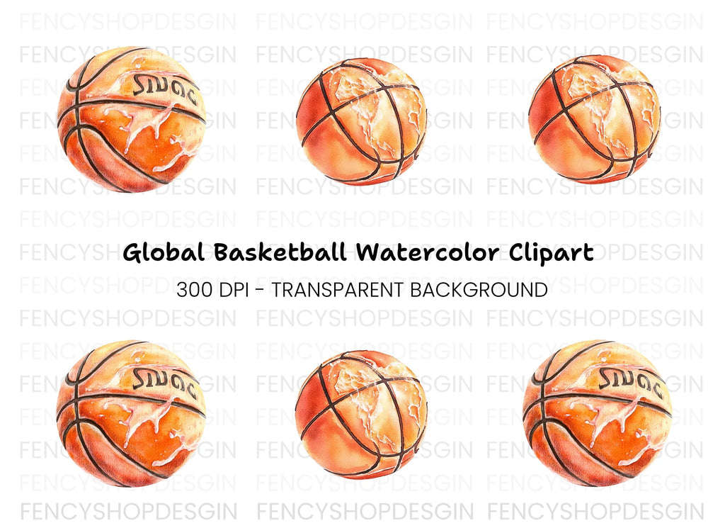 Basketball Splashes Clipart Bundle