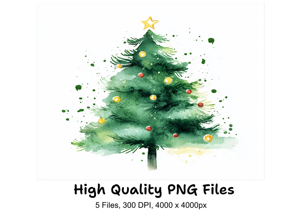 Christmas Tree Clipart Bundle