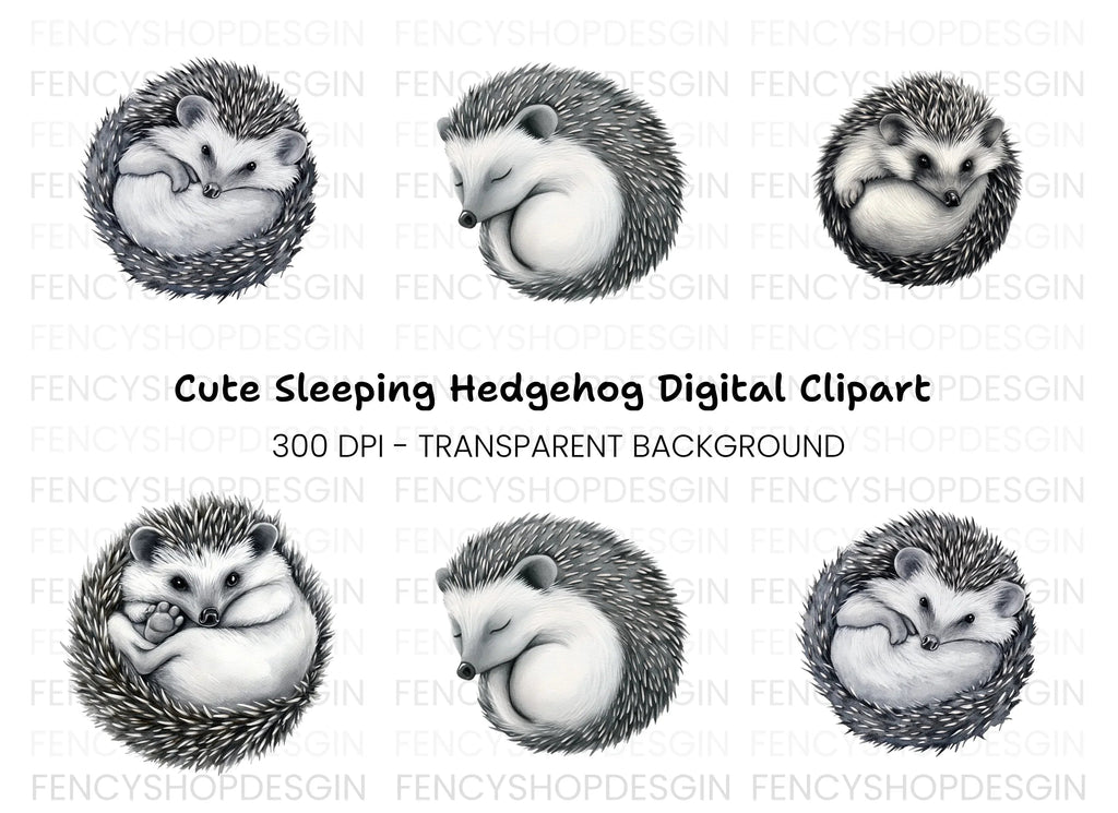 Cute Hedgehog Clipart Bundle