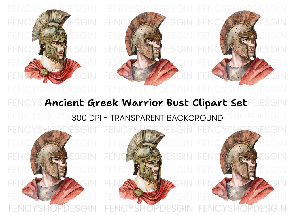 Historical Roman Soldier Profile Clipart Bundle