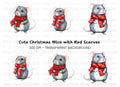 Cute Winter Mouse Clipart Bundle
