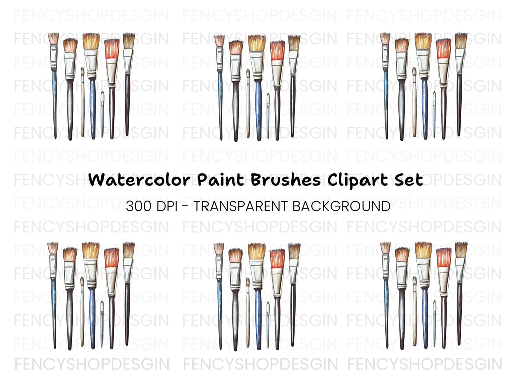 Paint Brushes Clipart Bundle