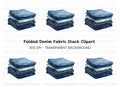 Stack of Folded Denim Clipart Bundle