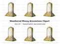 Weathered Gravestone Clipart Bundle