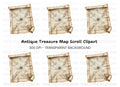 Vintage Treasure Map Clipart Bundle