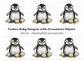 Adorable Christmas Penguin Clipart Bundle