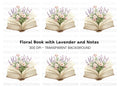 Open Book with Lavender and Flowers Clipart Bundle