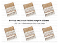 Burlap and Lace Border Clipart Bundle