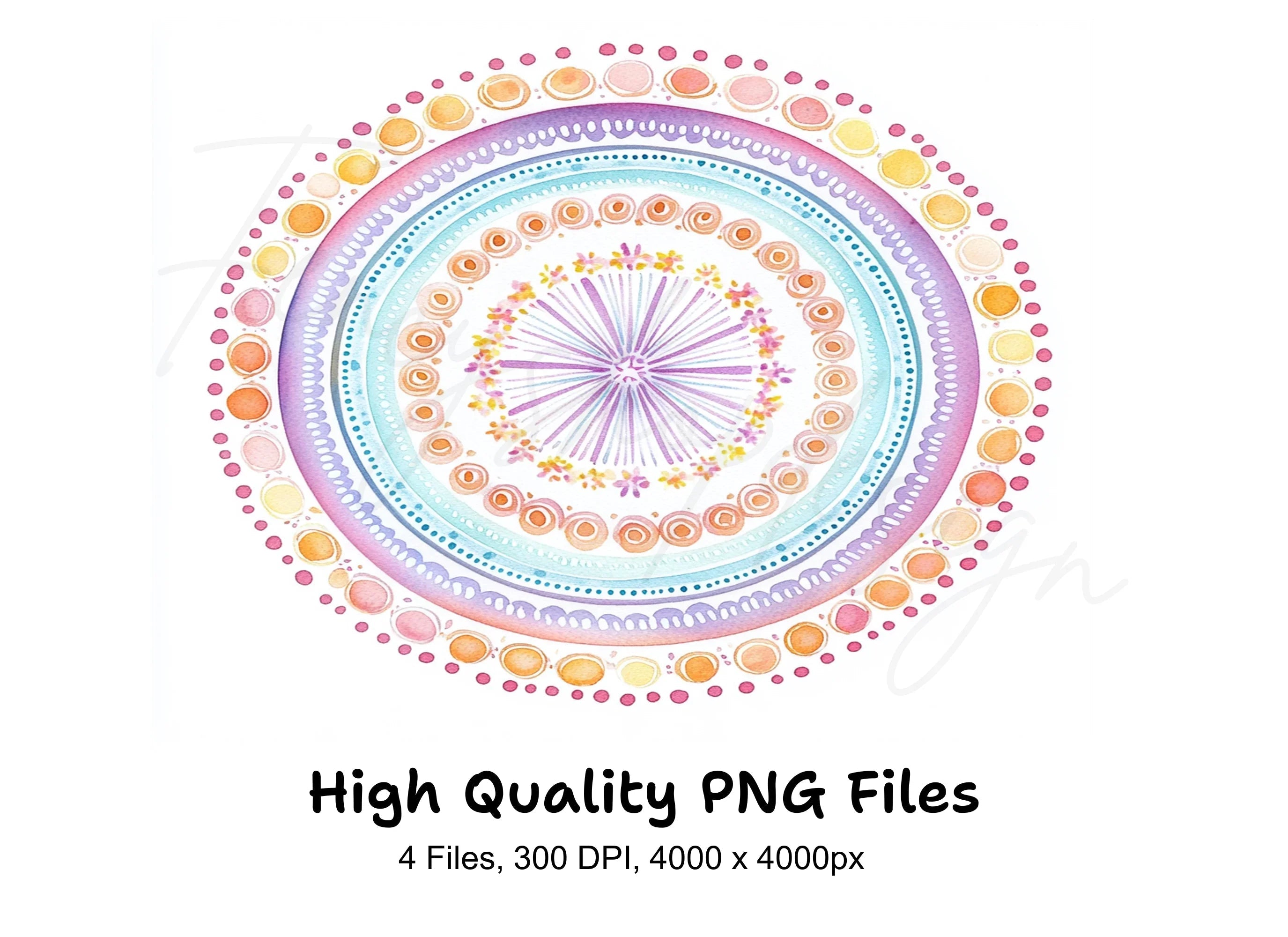 Mandala Circles Clipart Bundle