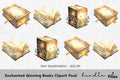 Enchanted Glowing Books Clipart Bundle