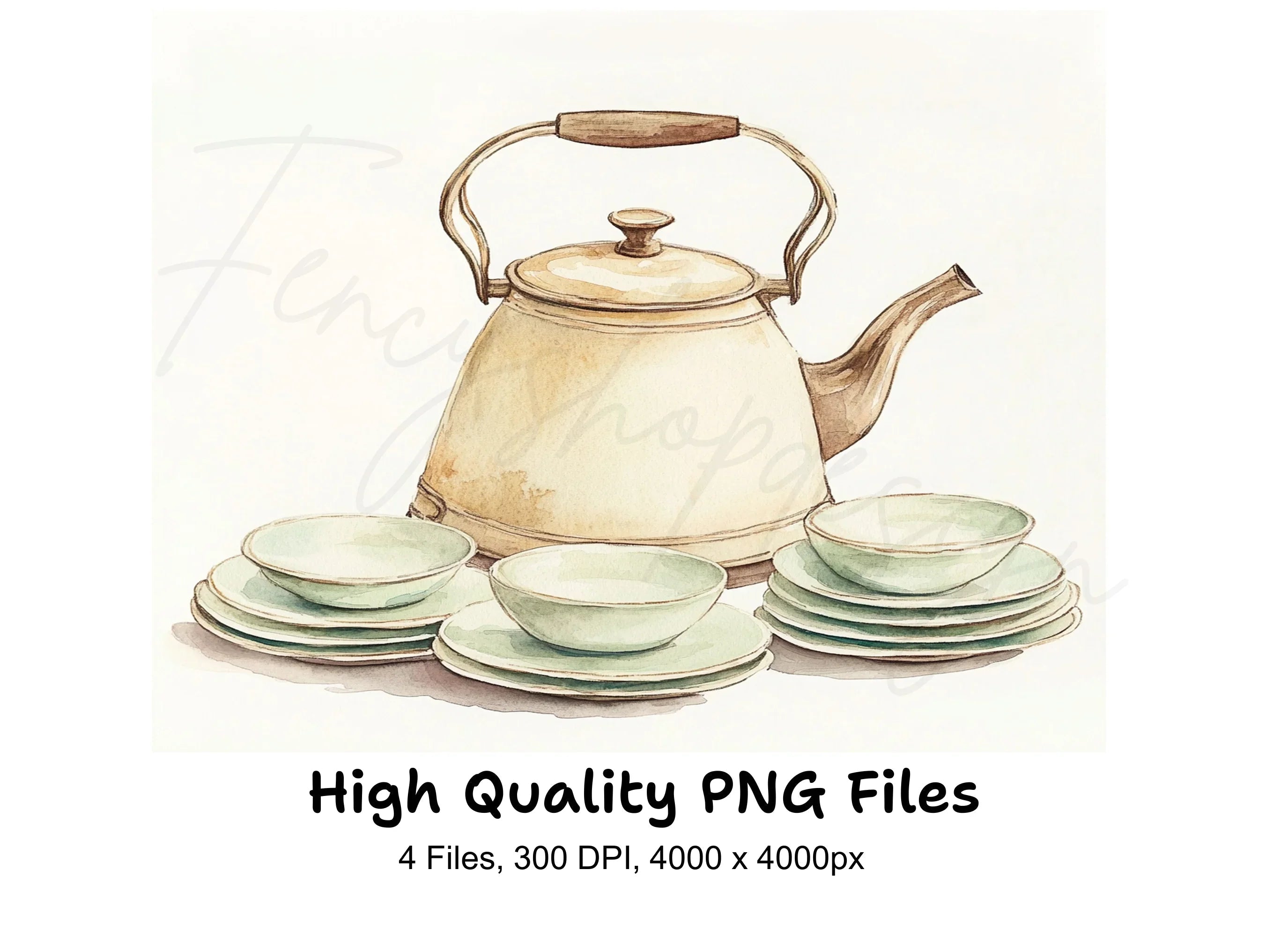 Vintage Tea Clipart Bundle