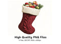 Christmas Stockings Filled With Gifts Clipart Bundle