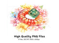 Gummy Worm and Candy Floral Clipart Bundle