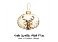 Christmas Deer Ornament Clipart Bundle