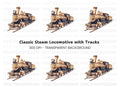 Vintage Steam Train Clipart Bundle