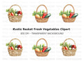 Vegetable Baskets Clipart Bundle