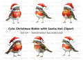 Christmas Robin Birds Clipart Bundle