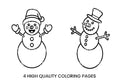 Happy Snowman Winter Coloring Books