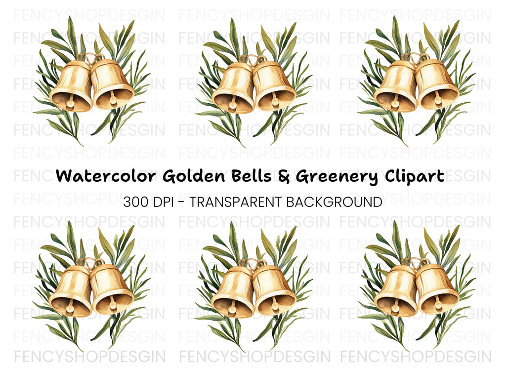 Christmas Bells Clipart Bundle