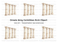Classic Greek Pillars Clipart Bundle